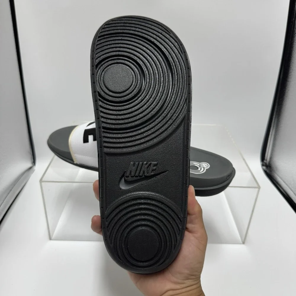 Nike Offcourt Slide Dark Grey White BQ4639-001 Slipper Slides Men's Size 14